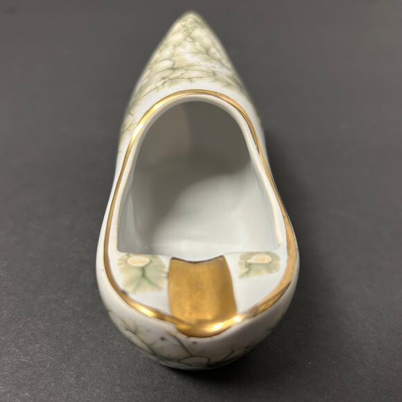 Vintage Made in Holland Small Personal Ashtray Green Gold - Picture 2 of 8